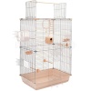 Клетка д/птиц ЛОРА-2 ECO 58*40*88см (укомплект) 2 секции бежевая/4611/Дарэлл