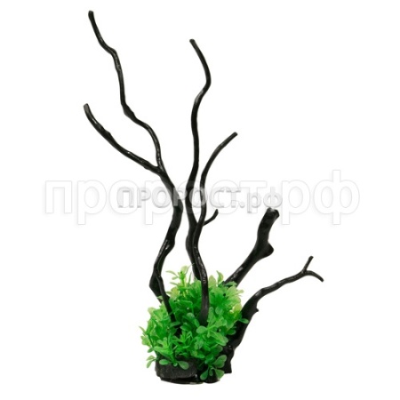 Грот Decor 220 Коряга с растением 30*24*34см 