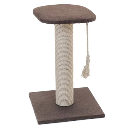 Когтеточка Столбик квадратная с полкой 37*37*49см ХАЙТЕК 