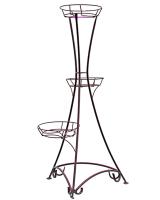 Подставка РЗДИ на 3 горшка круглый прут серебро 103