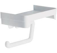 Держатель для туалетной бумаги с полочкой белый М2224