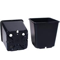 Горшок для рассады 11л черный квадратный (Роза) литье 24,5*24,5*26см КВ25Р