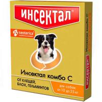 Капли Инсектал Комбо от внешн. и внутр. паразитов д/собак 10-25кг/42шт/N205/Экопром