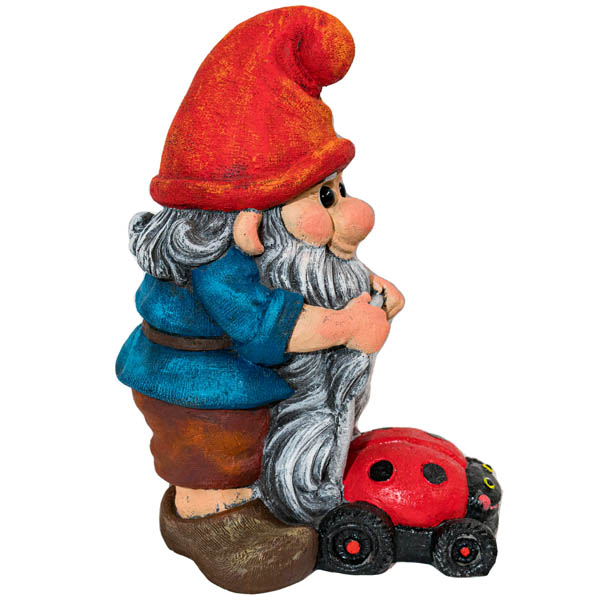 Гномик Тим с газонокосилкой 31см Ф244