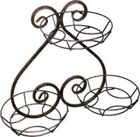 Подставка Настенная РЗДИ Пика на 3 горшка,бронза