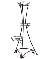 Подставка РЗДИ на 3 горшка круглый прут бронза 103