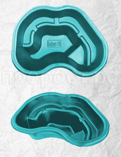 Пруд Байкал 110л зеленый 115*80*36см /ПЛ