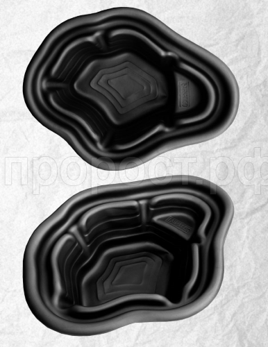 Пруд Байкал 190л черный 136*102*38см /ПЛ