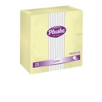 Салфетки бумажные 2 слоя "Plushe Premium Carre Intensive" 33*33см с тиснением желтый 25 листов 