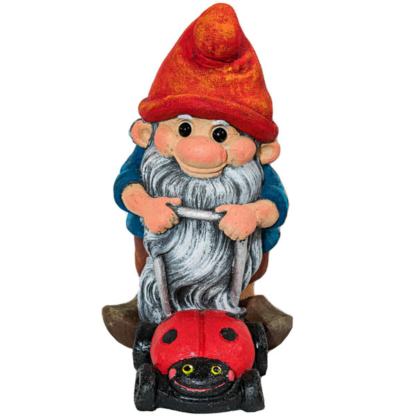 Гномик Тим с газонокосилкой 31см Ф244