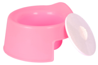 Горшок детский с крышкой розовый