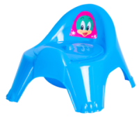 Горшок-стульчик детский с крышкой голубой