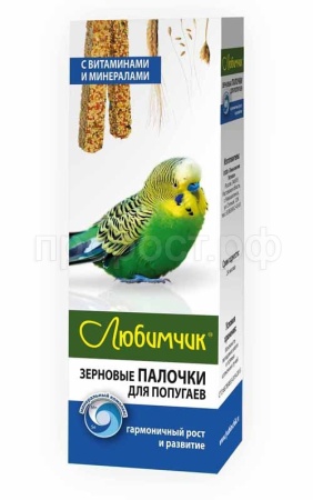 Лакомство для попугаев Палочки Любимчик Витаминно-минеральные 2шт
