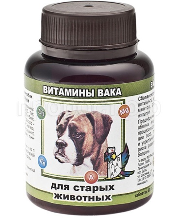 Витамины для пожилых собак ВАКА 