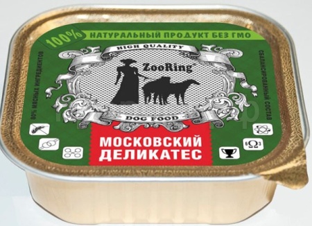 Собаки ZooRing д/всех пород собак желе московский деликатес ж/б100гр/16шт/063742