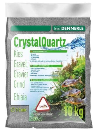 Грунты Dennerle Crystal Quartz темно-серый 1-2мм 10кг/1731