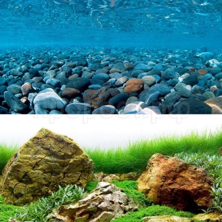 Фон для аквариума Горная река/Зеленое море 100см*15м BACKGROUND 059