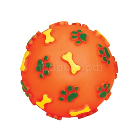 Игрушка для собак Мяч с лапками и косточками 7,5см/76007/12101045
