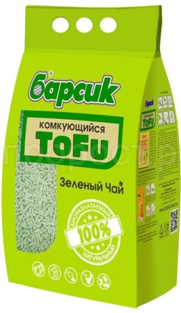 Наполнитель Барсик Тофу зеленый чай 4,54л