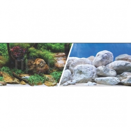 Фон для аквариума Водный сад/Яркие камни 60см*15м/BACKGROUND 067