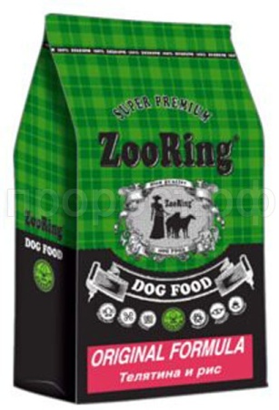 Собаки ZooRing Original Formula телятина и рис д/молод. и взр. собак всех пород 10кг/424726