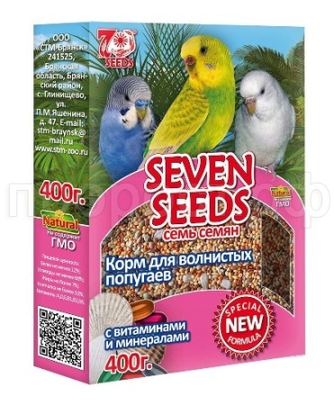 Корм для волнистых попугаев SEVEN SEEDS Special Витамины, минералы 400гр